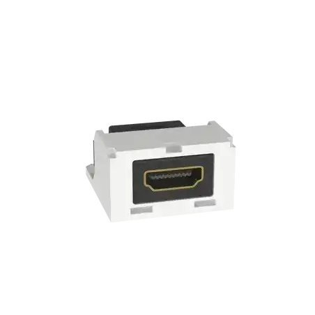 Módulo Acoplador HDMI 2.0 Hembra a Hembra Tipo A Categoría 2 Mini Com Color Blanco Ártico
