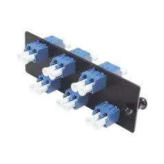 Placa Acopladora de Fibra Optica FAP Con 6 Conectores LC Duplex (12 Fibras) Para Fibra Monomodo OS1 OS2 Color Azul