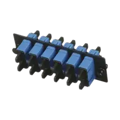 Placa Acopladora de Fibra Optica FAP Con 6 Conectores SC Duplex (12 Fibras) Para Fibra Monomodo OS1 OS2 Color Azul