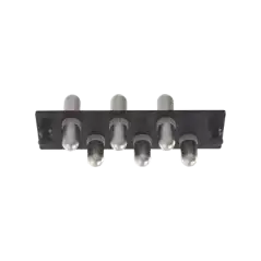 Placa Acopladora de Fibra Óptica FAP Con 6 Conectores ST Simplex (6 Fibras) Para Fibra Monomodo OS1 OS2 Color Negro