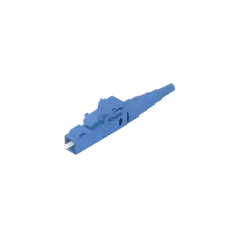 Conector de Fibra Óptica Monomodo OS2 9 125 LC Simplex Pulido en Campo Color Azul