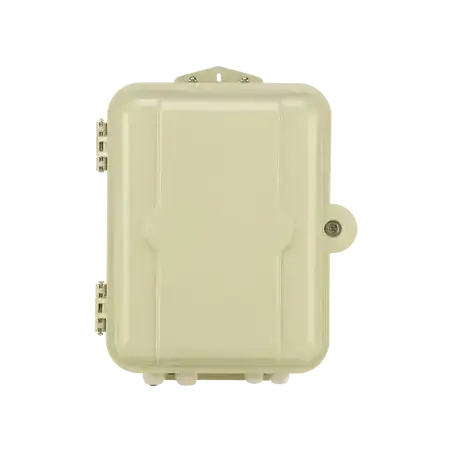 Gabinete Pasivo de Fibra Óptica Acepta Dos Placas FPONEAP12 Protección IP55 Montaje en Poste o Pared