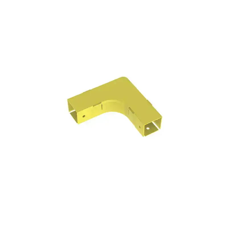 Ángulo Recto a 90 Horizontal con Tapa Para Canaletas FiberRunner 2X2 Color Amarillo