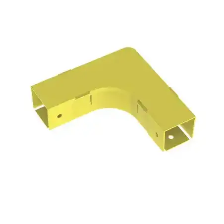 Ángulo Recto a 90 Horizontal con Tapa Para Canaletas FiberRunner 2X2 Color Amarillo