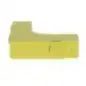 Ángulo Recto a 90 Horizontal con Tapa Para Canaletas FiberRunner 2X2 Color Amarillo