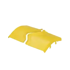 Tapa de Bajada Vertical Exterior de 45 Para uso con Canaletas 12X4 FiberRunner Color Amarillo