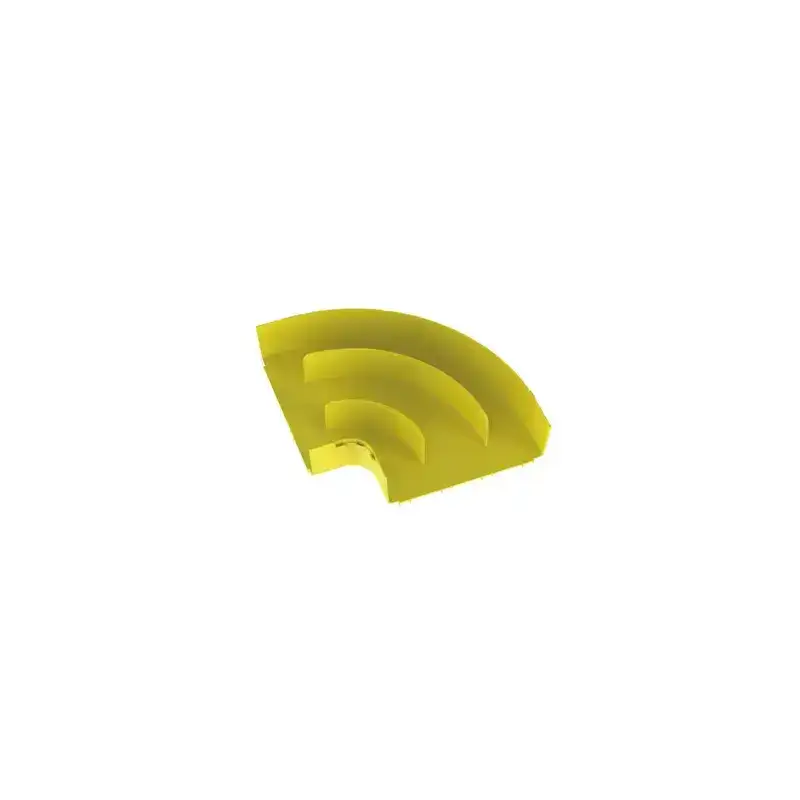 Ángulo Recto a 90 Horizontal Para Canaletas FiberRunner 12X4 Color Amarillo Ángulo Recto a 90 Horizontal Para Canaletas FiberRunner 12X4 Color Amarillo
