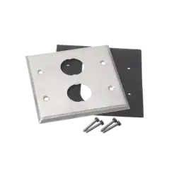 Placa de Pared Doble IndustrialNet Para 2 Conectores Industriales de Acero Inoxidable