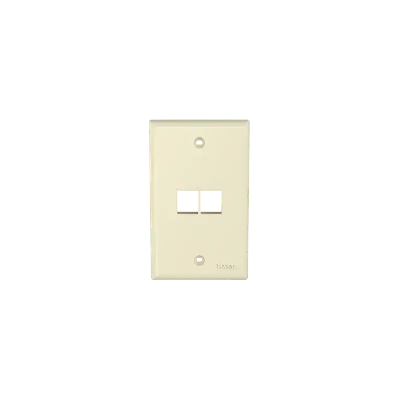 Placa de Pared Vertical Salida Para 2 Puertos Keystone Color Marfil Placa de Pared Vertical Salida Para 2 Puertos Keystone Color Marfil