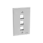 Placa de Pared Vertical Salida Para 3 Puertos Keystone Color Blanco