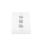 Placa de Pared Vertical Salida Para 3 Puertos Keystone Color Blanco