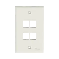 Placa de Pared Vertical Salida Para 4 Puertos Keystone Color Blanco Mate