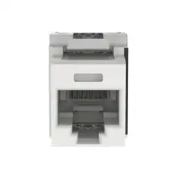 Conector Jack Estilo 110 (de Impacto) Tipo Keystone Categoría 6A de 8 posiciones y 8 cables Color Blanco