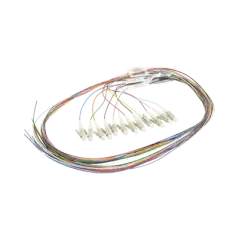 Kit de 12 Pigtails con Conector LC Multimodo 50 125 OM4 900um de 1 Metro