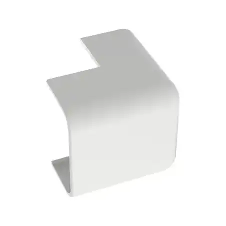 Esquinero exterior para uso con canaleta LD10 material ABS Color Blanco
