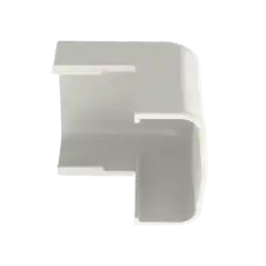 Esquinero exterior para uso con canaleta LD5 material ABS Color Blanco Mate
