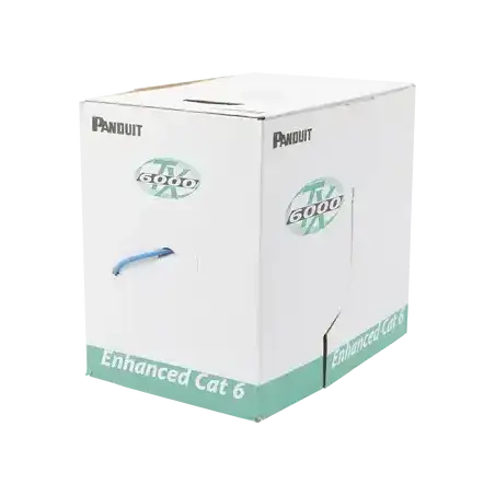 Bobina de Cable UTP 305 m. de Cobre TX6000 PanNet Reelex Azul Categoría 6 Mejorado (23 AWG) LSZH (Bajo Humo Cero Hal