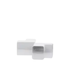 Conexión en ángulo recto L para uso con canaleta LD10 material ABS Color Blanco