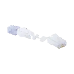 Plug RJ45 Cat6 Para Cable UTP de Calibre 23 24 AWG Chapado en Oro de 50 micras Paquete de 100 piezas