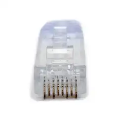 Plug RJ45 Cat6 Para Cable UTP de Calibre 23 24 AWG Chapado en Oro de 50 micras Paquete de 100 piezas