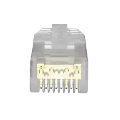 Plug RJ45 Cat6A Para Cable UTP de Calibre 23 24 AWG Chapado en Oro de 50 micras Paquete de 100 piezas