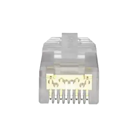 Plug RJ45 Cat6A Para Cable UTP de Calibre 23 24 AWG Chapado en Oro de 50 micras Paquete de 100 piezas