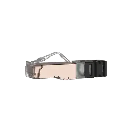Plug RJ45 Cat6 Blindado Para Cable Calibre 24 26 AWG Chapado en Oro de 50 micras Paquete de 100 piezas