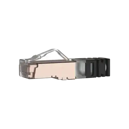 Plug RJ45 Cat6A Blindado Para Cable Calibre 23 24 AWG Chapado en Oro de 50 micras Paquete de 100 piezas