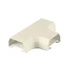 Accesorio en T para uso con canaleta T45 Material PVC Rígido Color Blanco