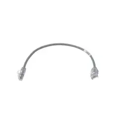 Cable de Parcheo TX6 UTP Cat6 Diámetro Reducido (28AWG) Color Gris 1ft