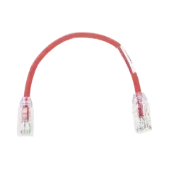 Cable de Parcheo UTP Cat6A Diámetro Reducido (28 AWG) CM LSZH Color Rojo 8in (20.3cm)