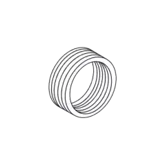 Reducción Bushing Aluminio de 1 a 3 4   Con Recubrimiento de Uretano Purpura.