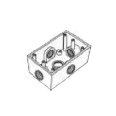 Caja Condulet FS de 1 (25.4 mm) con cinco bocas a prueba de intemperie.