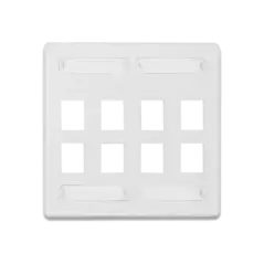 Placa de Pared Doble Modular 10G MAX de 8 Salidas Color Blanco