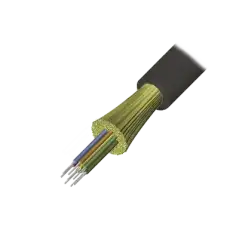 Cable de Fibra Óptica de 6 hilos Interior Exterior Tight Buffer No Conductiva (Dieléctrica) Riser Multimodo OM3 50 1