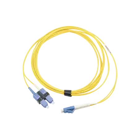 Jumper de Fibra Óptica Monomodo (OS2) XGLO LC UPC SC UPC Duplex OFNR Color Amarillo 5 Metros