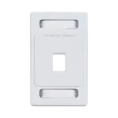 Placa de pared Keystone de 1 salida color blanco para jacks Keystone Z MAX y MAX