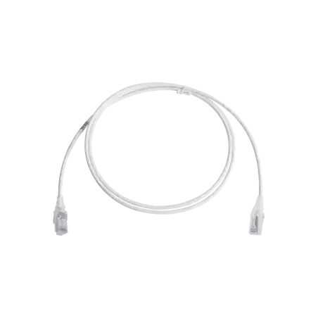 Patch Cord MC6 Modular Cat6 UTP CM LS0H 5ft Color Blanco Diámetro Reducido (28AWG) Versión Bulk (Sin Empaque Individ