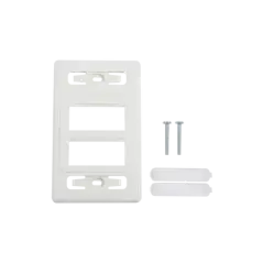 Placa de pared modular MAX de 6 salidas color blanco versión bulk (Sin Empaque Individual)