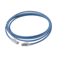 Patch Cord Skinny Cat6A Blindado S FTP 10ft Diámetro Reducido 28 AWG Color Azul