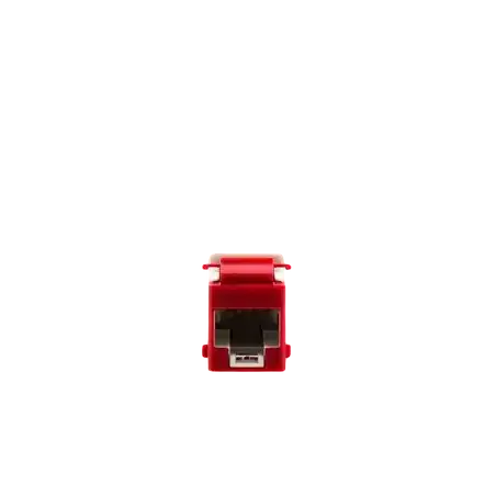 Jack UltraMAX Cat6A UTP Tipo Keystone Color Rojo Punch Down