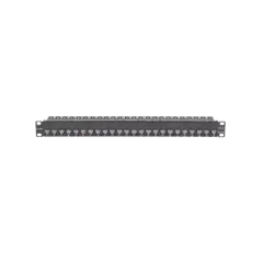 Patch Panel Z MAX de 24 puertos Blindado Precargado con Jacks Categoria 6A Plano 1UR