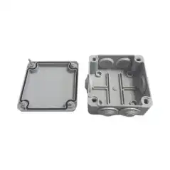 Caja tipo estanca IP55 con 6 entradas tapa y tornillo de vuelta de 1 4 100 X 100 X 50 mm color gris
