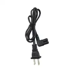 Cable de Alimentación Eléctrica para 120 240 Vca 1 Metro 2 Clavijas tipo Americano Conector en Forma tipo L|EPCOM POWERLINE|Para Alimentación y Electricidad