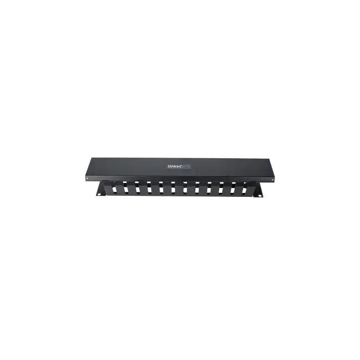 Organizador de Cables Horizontal de 2U para Rack de 19 con Cubierta Metálica Organizador de Cables Horizontal de 2U para Rack de 19 con Cubierta Metálica