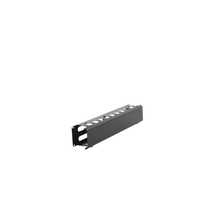 Organizador de Cables Horizontal de 2U para Rack de 19 con Cubierta Metálica Organizador de Cables Horizontal de 2U para Rack de 19 con Cubierta Metálica