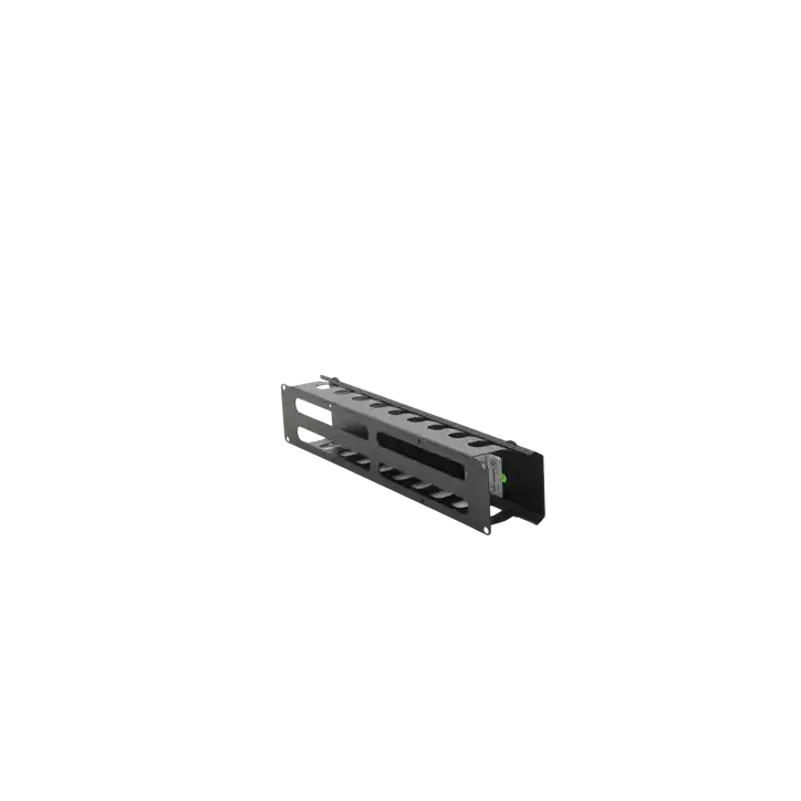Organizador de Cables Horizontal de 2U para Rack de 19 con Cubierta Metálica Organizador de Cables Horizontal de 2U para Rack de 19 con Cubierta Metálica