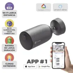 Cámara IP Inalámbrica Con Batería Recargable (Cero Cables)   2K (3 Megapixel)   Micro SD   Detección Humana   Colore