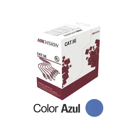Bobina de Cable UTP 305 Metros   Cat5E (24 AWG)   Color Azul   PVC (CM)   Uso en Interior   100% Cobre   Aplicacione