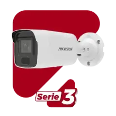 Bala IP 6 Megapixel Lente 2.8 mm 40 mts IR Exterior IP67 PoE ACUSENSE DARKFIGHTER Alarmas y Audio I O